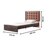 Hanah Home Cama Individual Antik Antracita y Marrón
